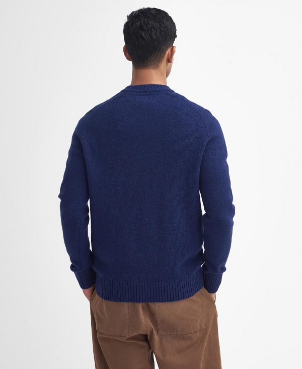 Barbour Grangetown Crew Neck Jumper Blå | BABO88647