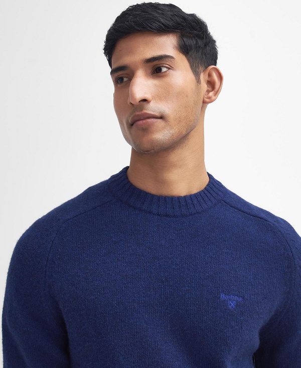 Barbour Grangetown Crew Neck Jumper Blå | BABO88647