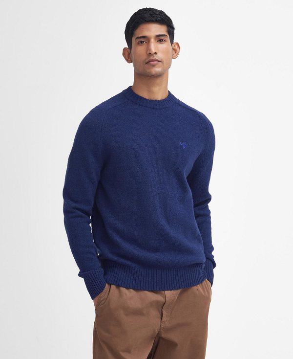 Barbour Grangetown Crew Neck Jumper Blå | BABO88647