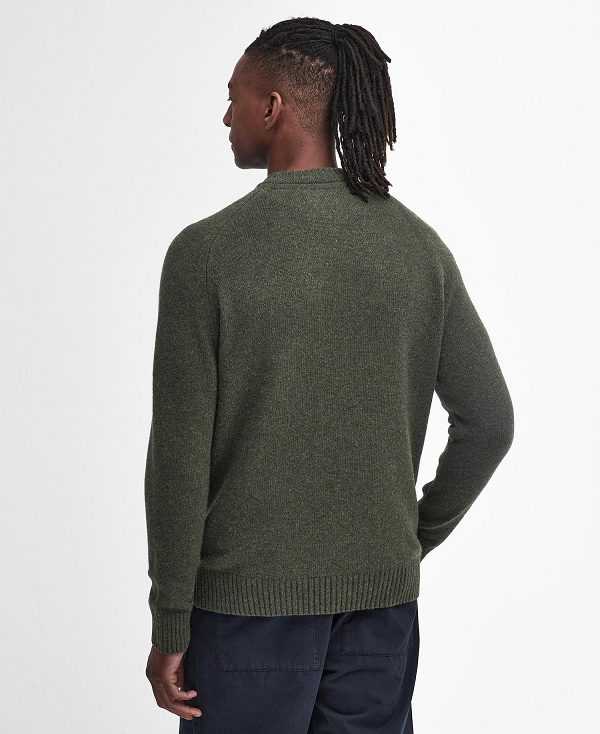 Barbour Grangetown Crew Neck Jumper Grøn | BABO88641