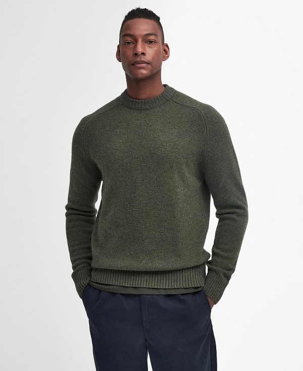 Barbour Grangetown Crew Neck Jumper Grøn | BABO88641