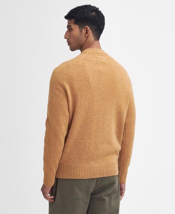 Barbour Grangetown Crew Neck Jumper Gul | BABO88639