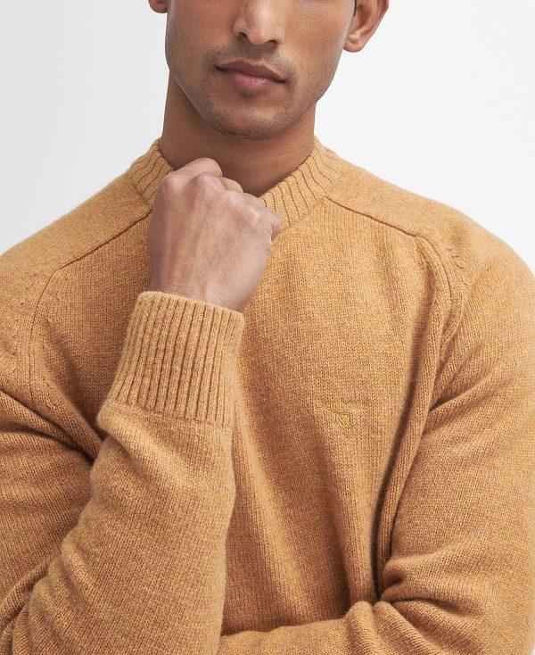 Barbour Grangetown Crew Neck Jumper Gul | BABO88639