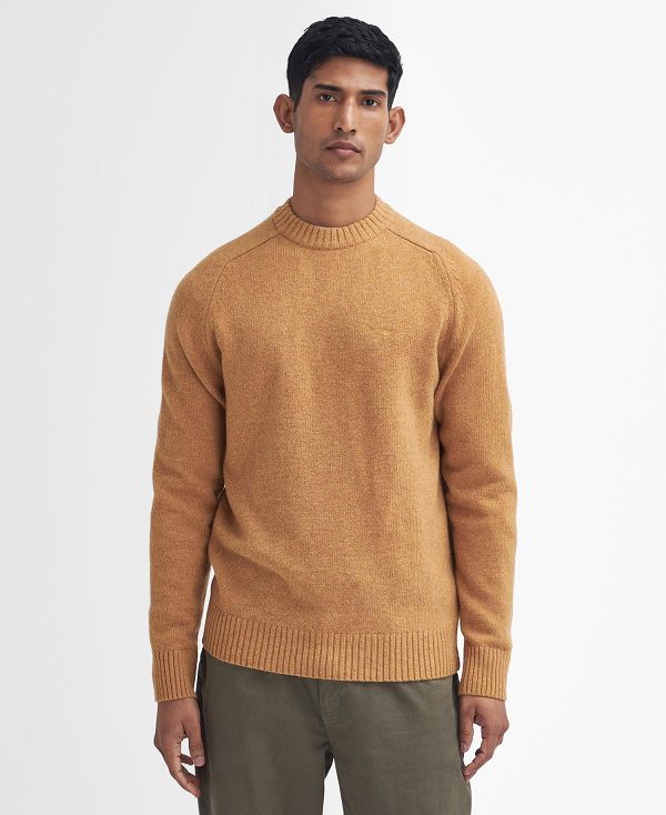 Barbour Grangetown Crew Neck Jumper Gul | BABO88639