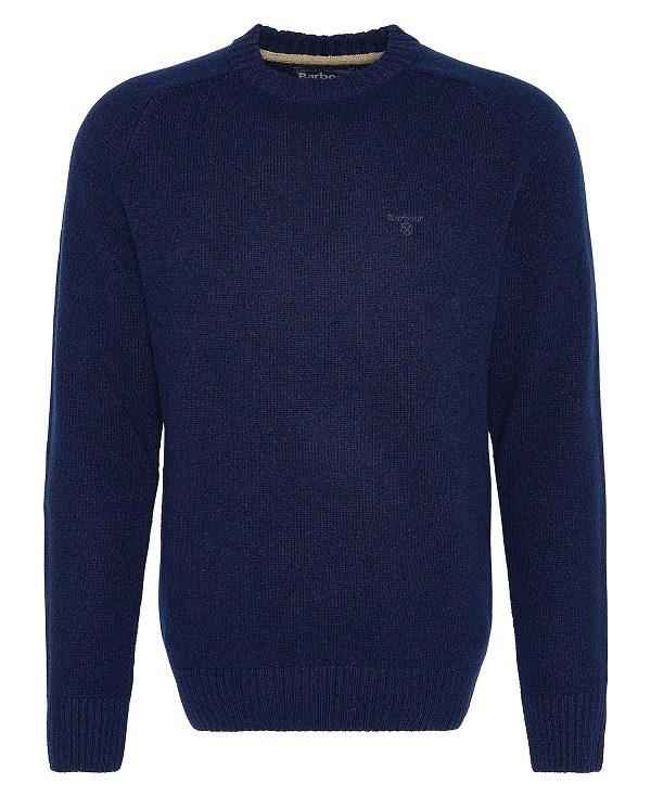 Barbour Grangetown Crew Neck Jumper Mørkeblå | BABO88643