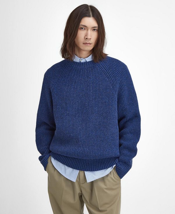 Barbour Griffiths Crew Neck Jumper Mørkeblå | BABO88686