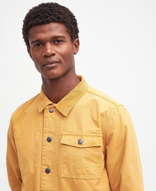 Barbour Grindle Overshirt Orange Guld | BABO87957