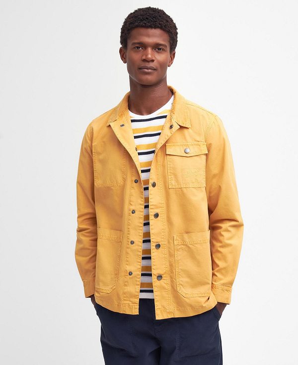 Barbour Grindle Overshirt Orange Guld | BABO87957