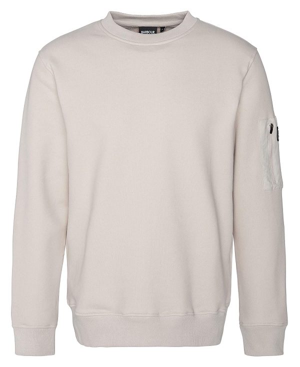 Barbour Grip Sweatshirt Hvide | BABO88463