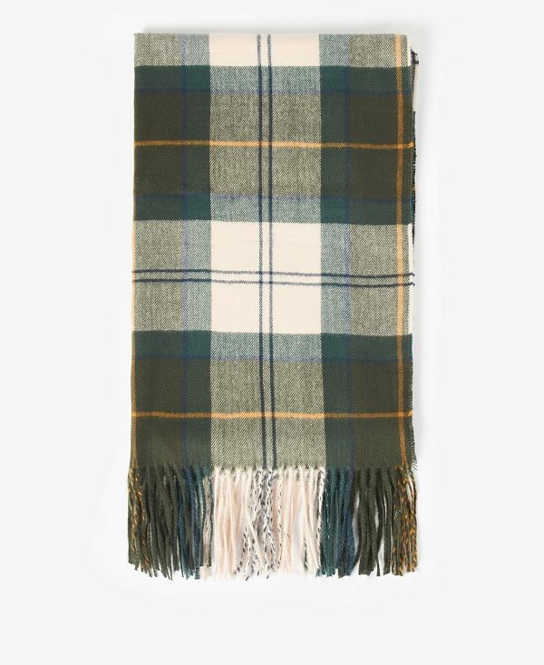 Barbour Hailes Tartan Scarf Lyserød | BABO90086