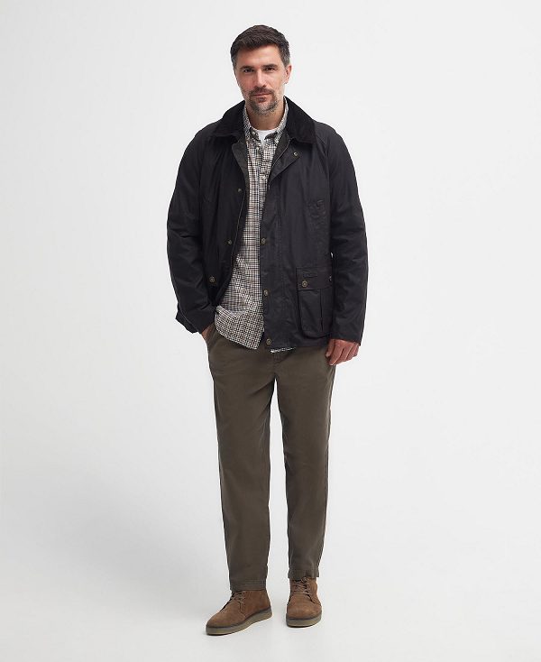 Barbour Halton Waxed Jacket Brune | BABO87202