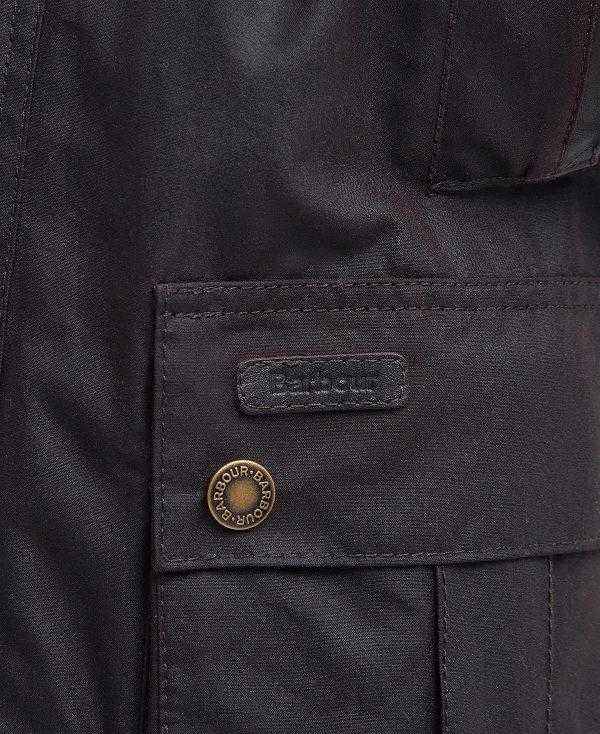 Barbour Halton Waxed Jacket Brune | BABO87202