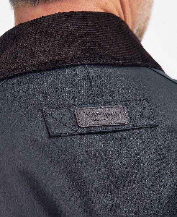 Barbour Halton Waxed Jacket Mørkeblå | BABO87204