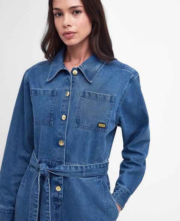 Barbour Hamilton Denim Jumpsuit Dyb Blå | BABO89590