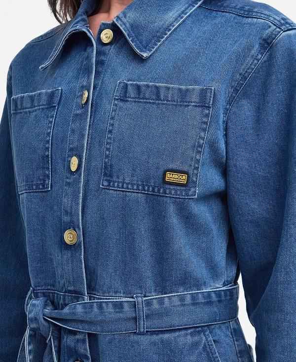 Barbour Hamilton Denim Jumpsuit Dyb Blå | BABO89590