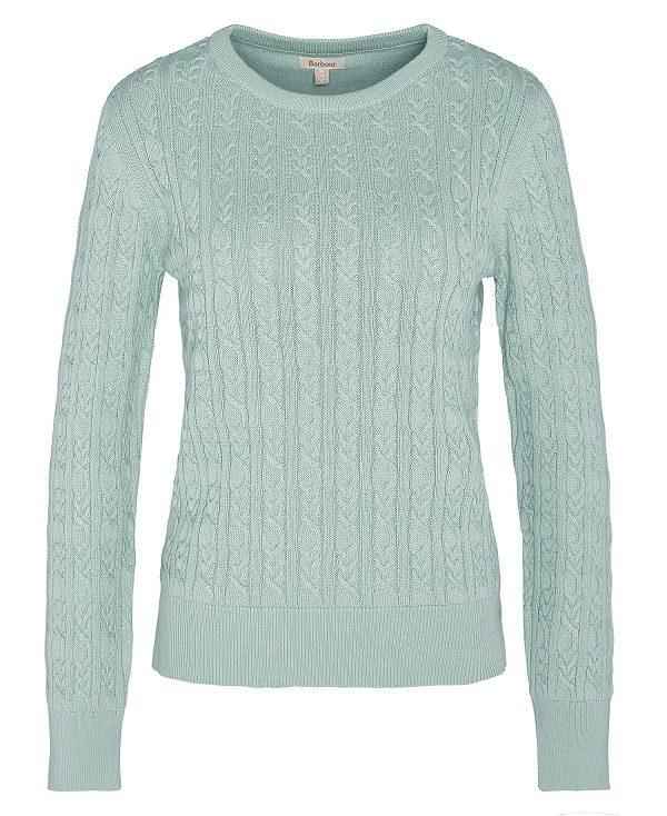 Barbour Hampton Knitted Jumper Grøn | BABO89680