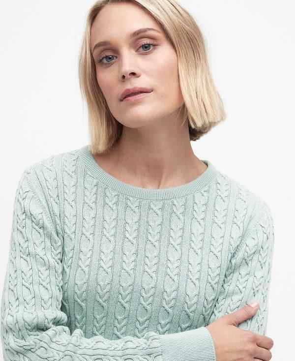 Barbour Hampton Knitted Jumper Grøn | BABO89680