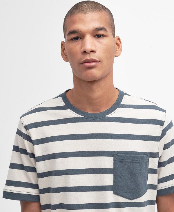 Barbour Handale Striped T-shirt Blå | BABO88360