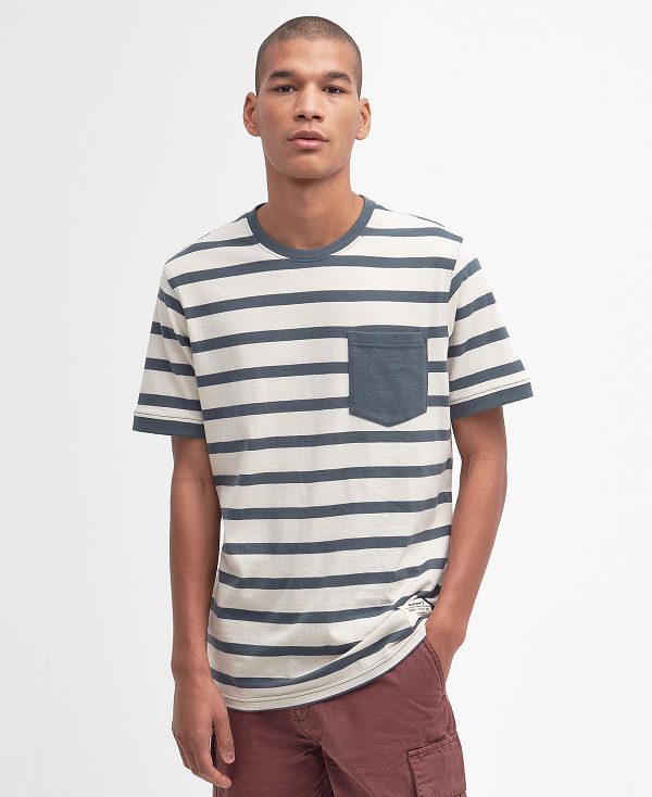 Barbour Handale Striped T-shirt Blå | BABO88360