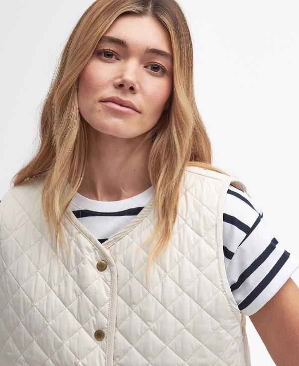 Barbour Hannah Gilet Hvide | BABO89452