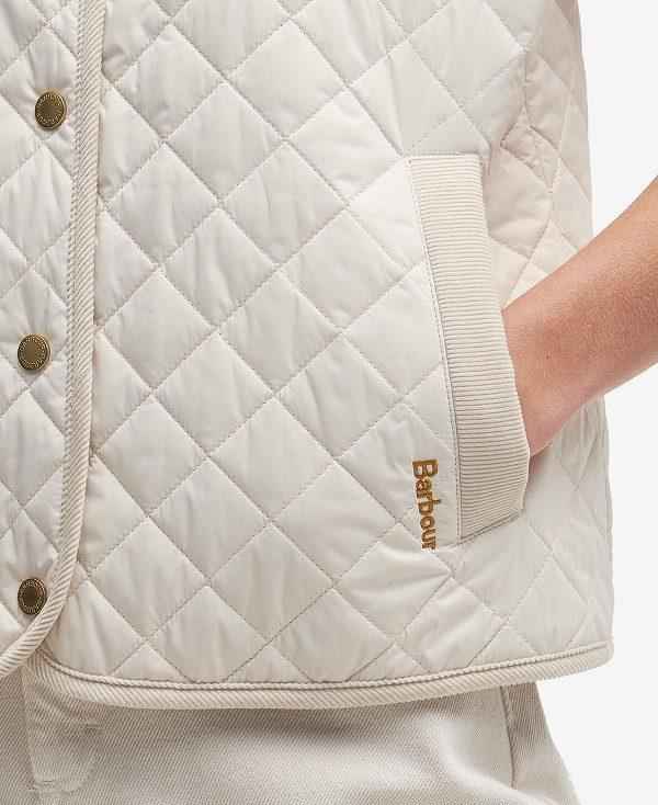 Barbour Hannah Gilet Hvide | BABO89452