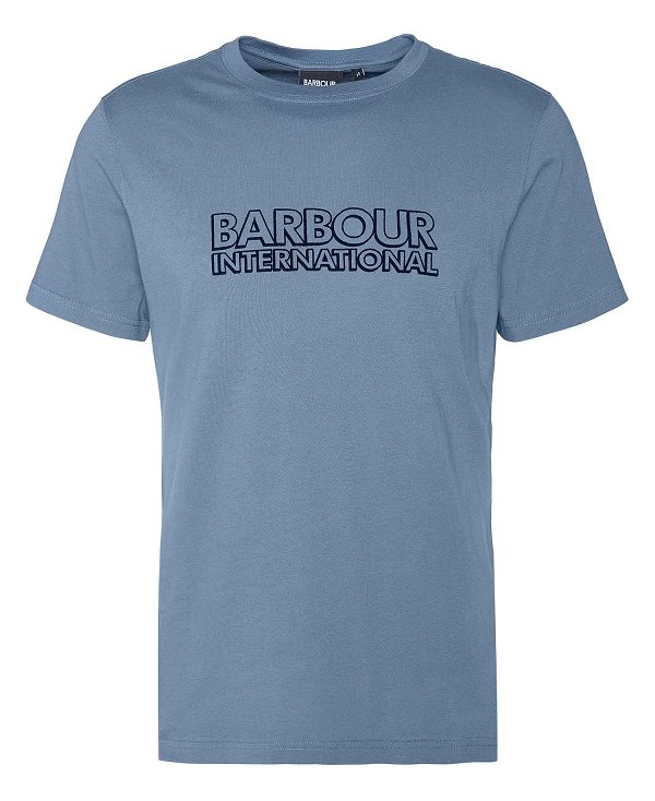 Barbour Hardy Graphic T-shirt Blå | BABO88336