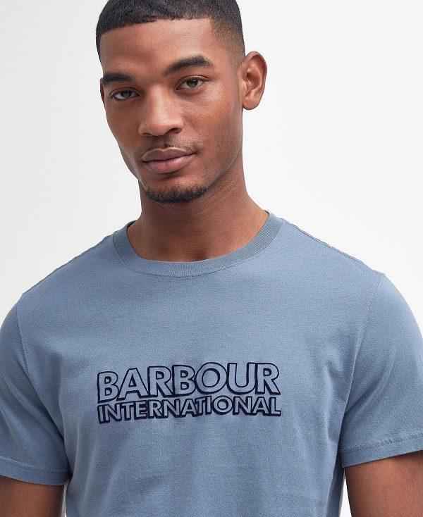 Barbour Hardy Graphic T-shirt Blå | BABO88336