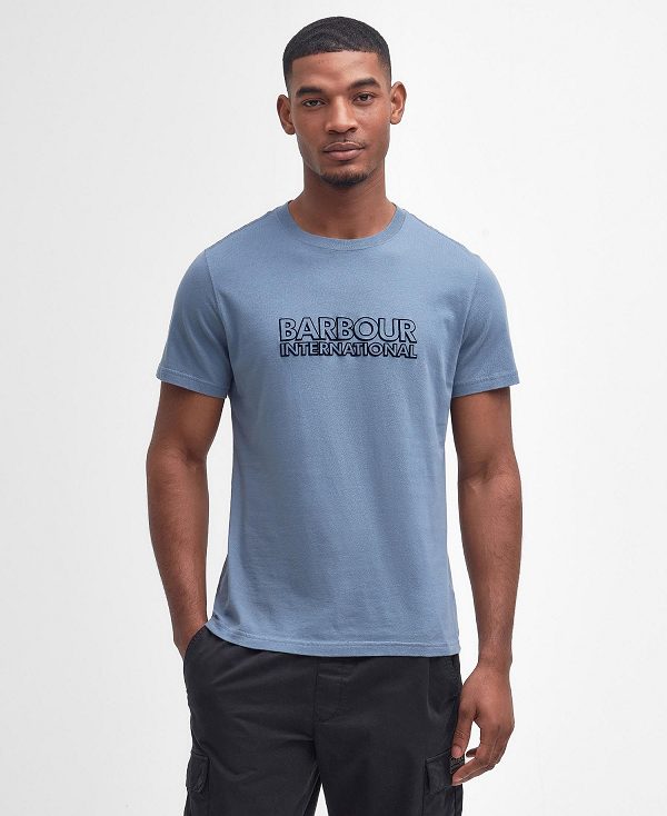 Barbour Hardy Graphic T-shirt Blå | BABO88336