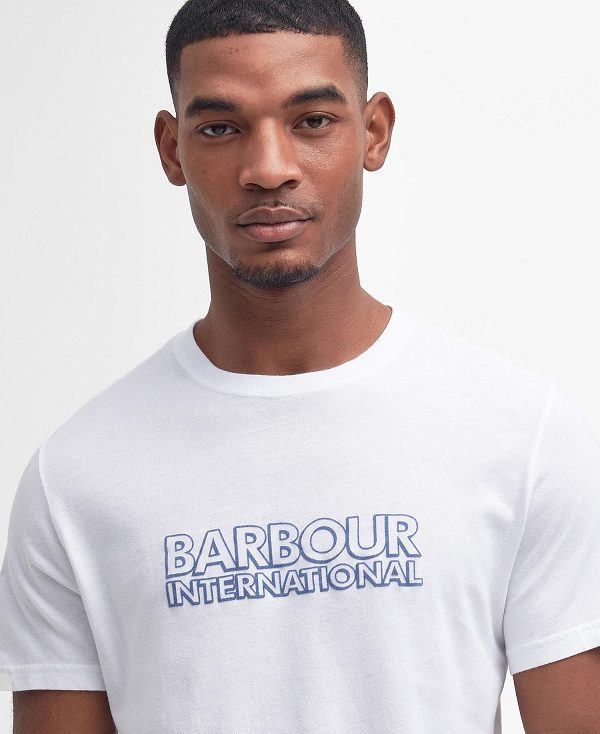 Barbour Hardy Graphic T-shirt Hvide | BABO88335