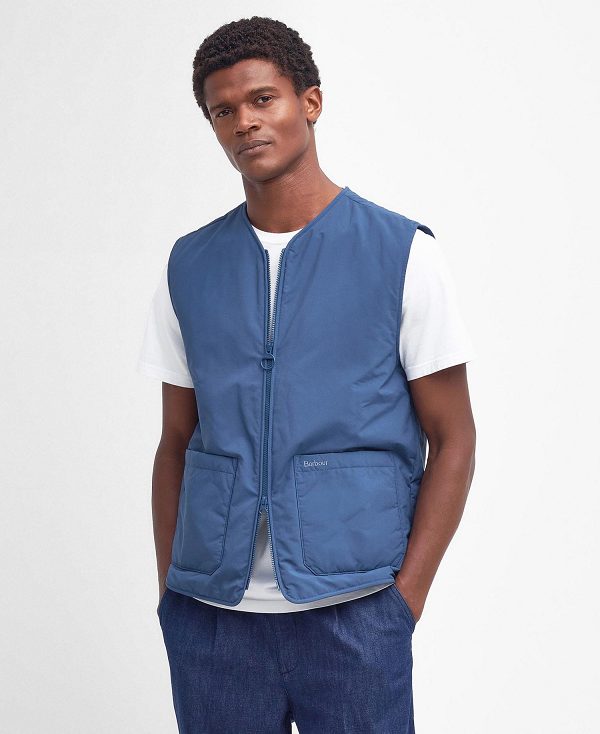 Barbour Harpen Padded Gilet Blå | BABO87559