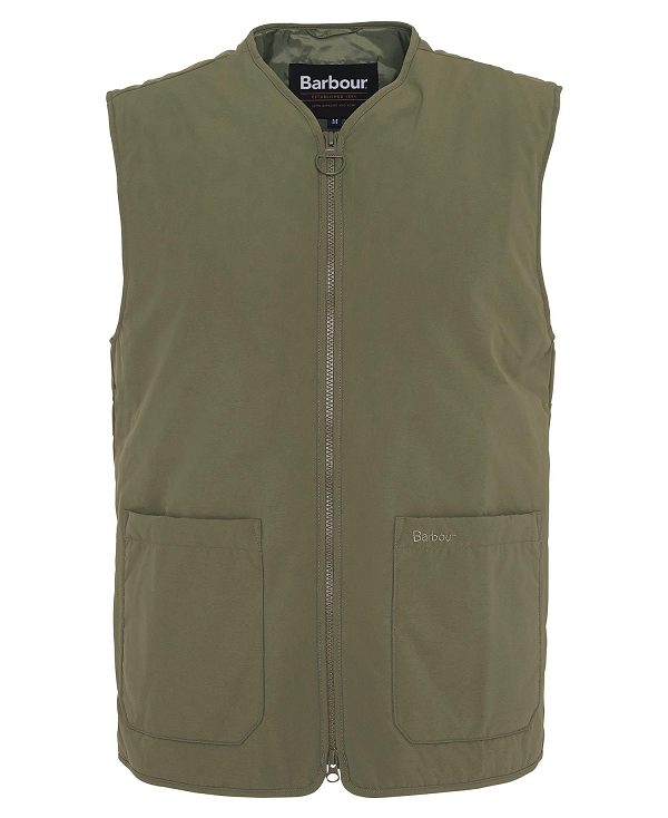 Barbour Harpen Padded Gilet Olivengrøn | BABO87561