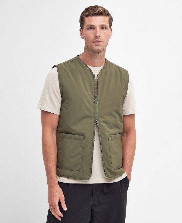 Barbour Harpen Padded Gilet Olivengrøn | BABO87561