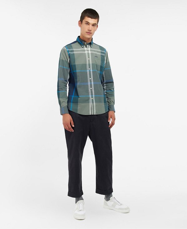 Barbour Harris Tailored Long-sleeved Shirt Blå | BABO87616