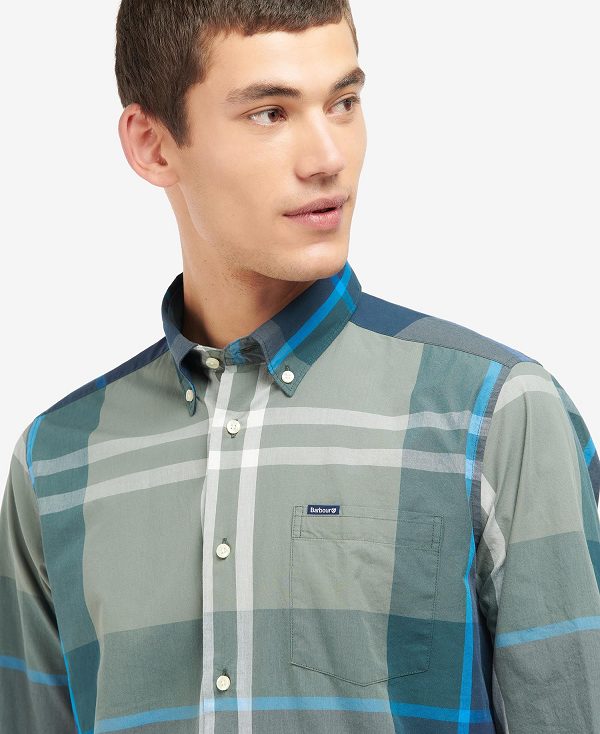 Barbour Harris Tailored Long-sleeved Shirt Blå | BABO87616