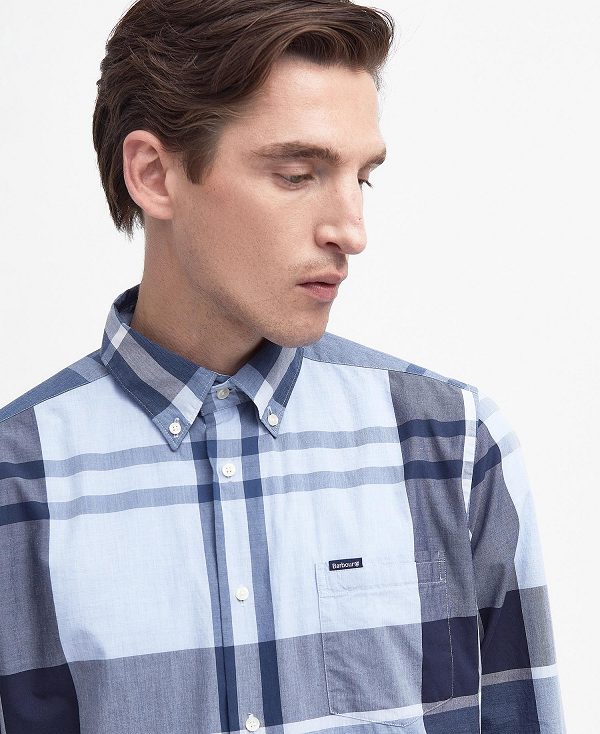 Barbour Harris Tailored Long-sleeved Shirt Blå | BABO87717