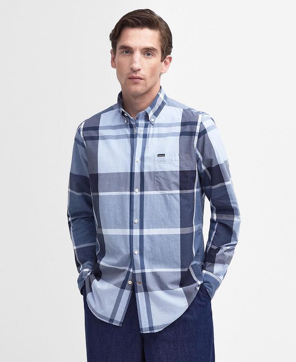 Barbour Harris Tailored Long-sleeved Shirt Blå | BABO87717