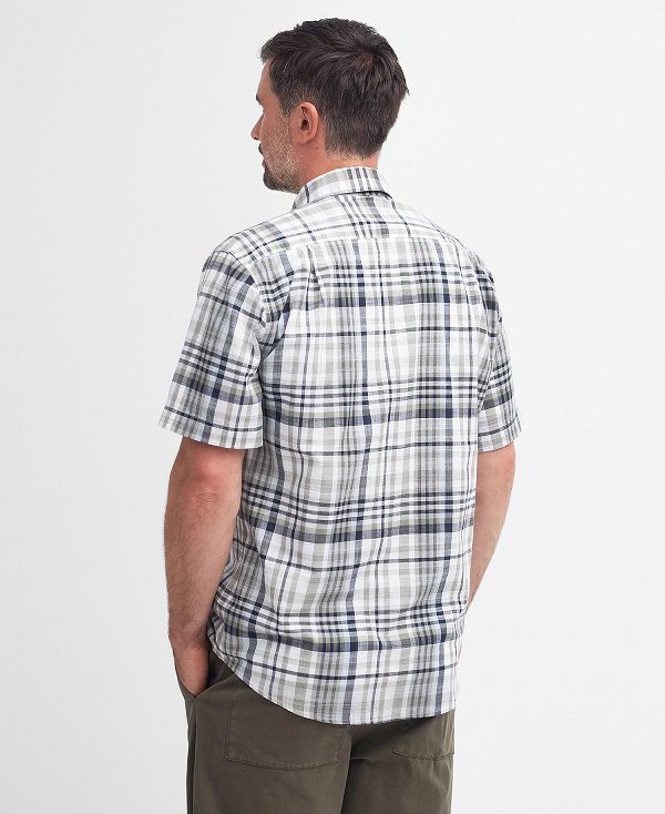 Barbour Hartley Regular Short-sleeved Checked Shirt Olivengrøn | BABO87731