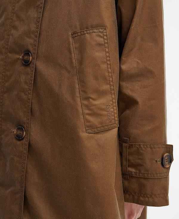 Barbour Hartwick Waxed Car Coat Brune Mørkerød | BABO89211