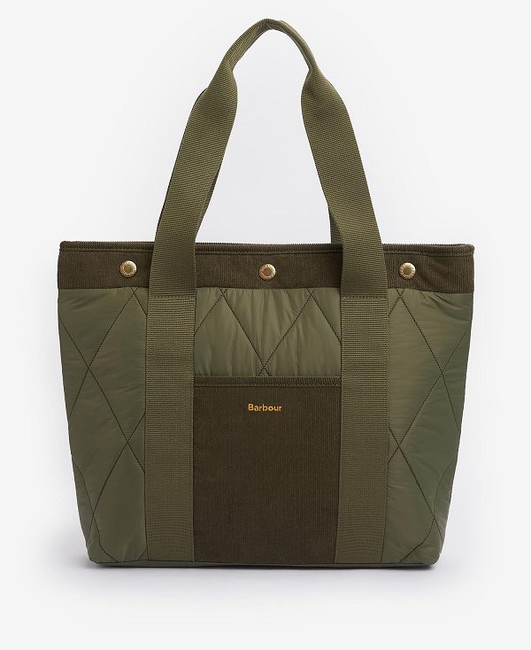 Barbour Healy Quilted Tote Bag Mørkeblå | BABO89985