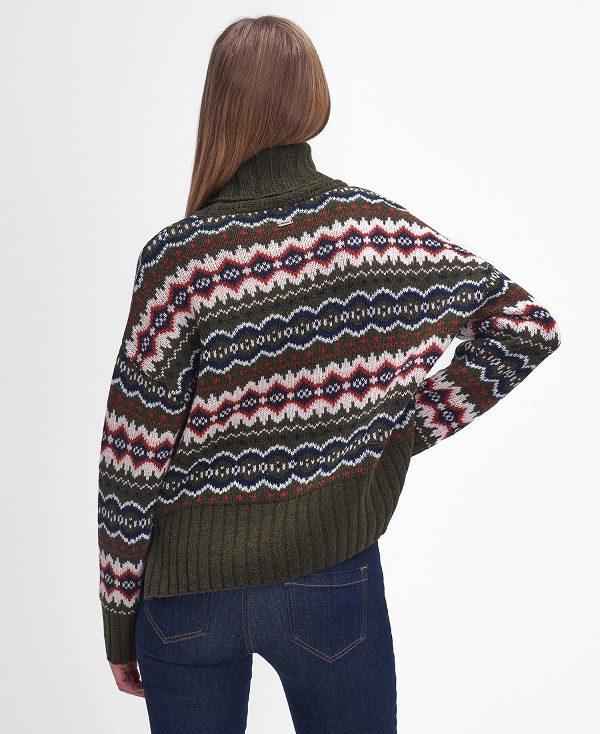 Barbour Helen Fair Isle Roll-neck Jumper Flerfarvede | BABO89722