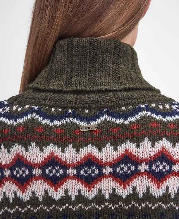 Barbour Helen Fair Isle Roll-neck Jumper Flerfarvede | BABO89722