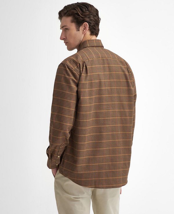 Barbour Henderson Thermo Weave Long-sleeved Shirt Beige | BABO87904