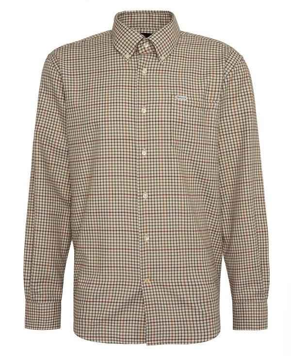 Barbour Henderson Thermo Weave Long-sleeved Shirt Beige | BABO87907