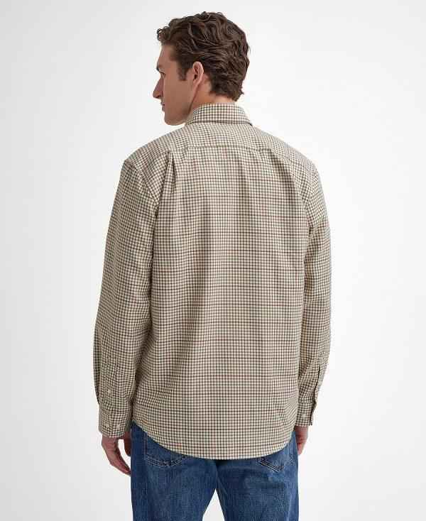 Barbour Henderson Thermo Weave Long-sleeved Shirt Beige | BABO87907