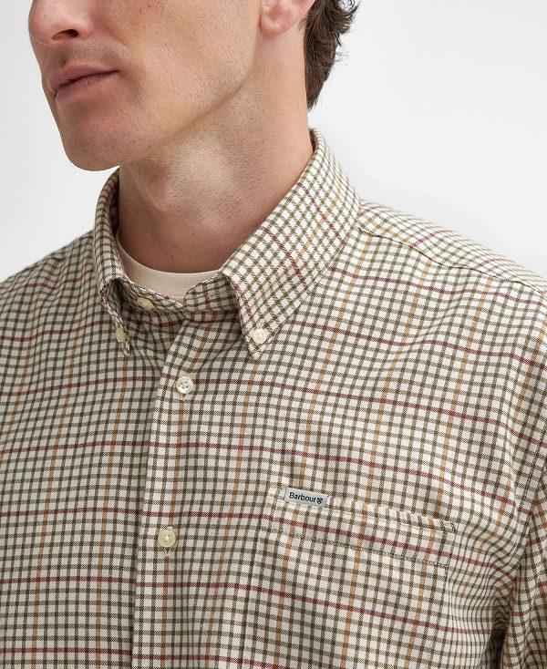 Barbour Henderson Thermo Weave Long-sleeved Shirt Beige | BABO87907