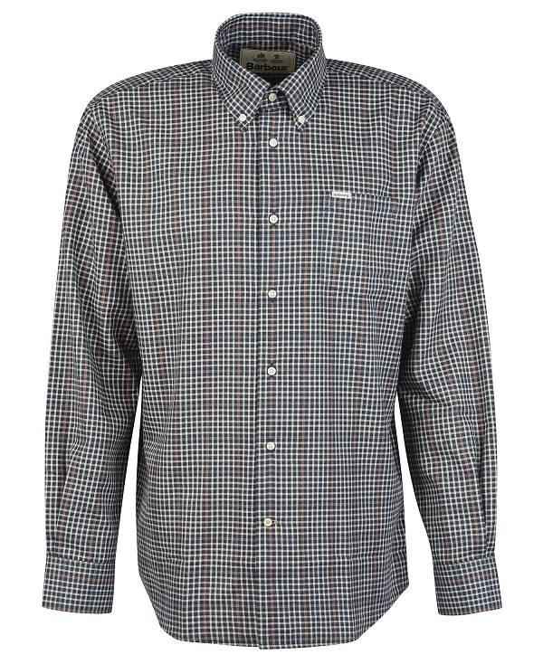 Barbour Henderson Thermo Weave Shirt Dyb Grå | BABO87906