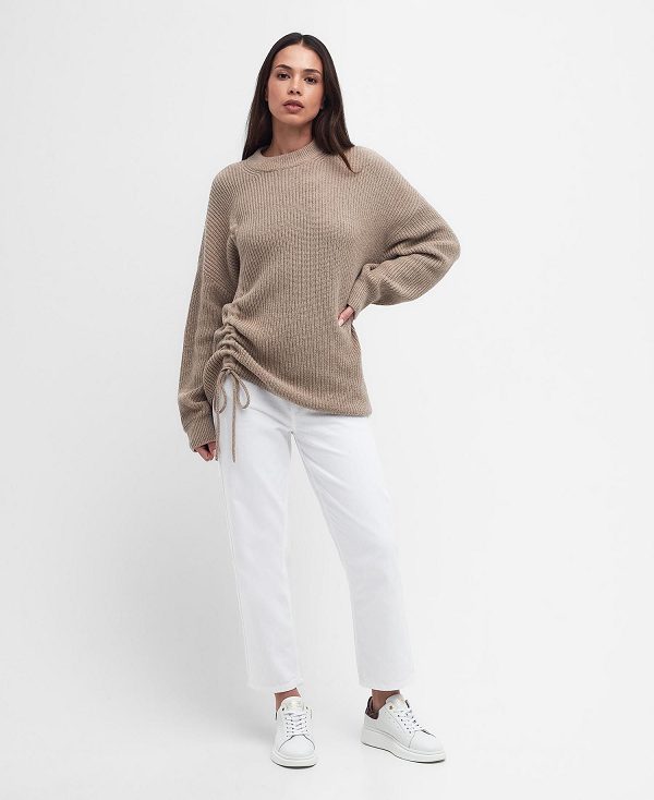 Barbour Henlow Crew Neck Jumper Beige | BABO89679