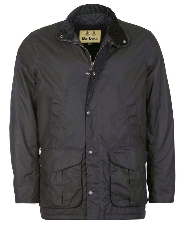 Barbour Hereford Wax Jacket Mørkeblå | BABO87283