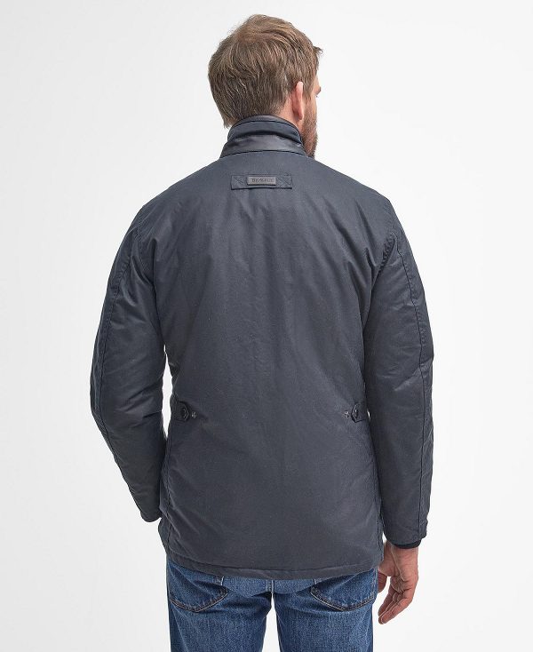 Barbour Hereford Wax Jacket Mørkeblå | BABO87283