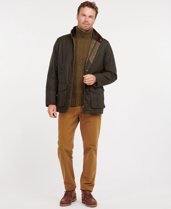 Barbour Hereford Wax Jacket Olivengrøn | BABO87264